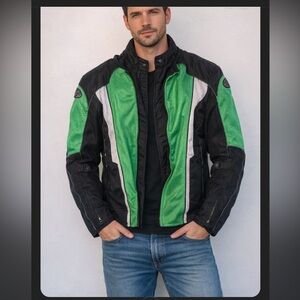Joe Rocket Phoenix 5.0 green and Black Motorcycle Jacket Size XL